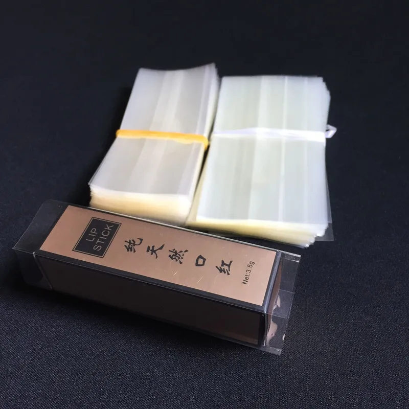 200 개/몫 DIY 너비 * 높이 립스틱 상자 펜 항아리 CapClear 수축 씰링 보호 랩 필름에 대 한 열 수축 밴드 포장