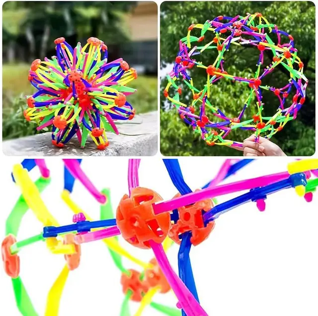 Expandable Breathing Ball Magic Toy Expanding Collapsible Ball Sphere Ball Stress Reliever Fidget Toy for Yoga Anxiety Autistic 3