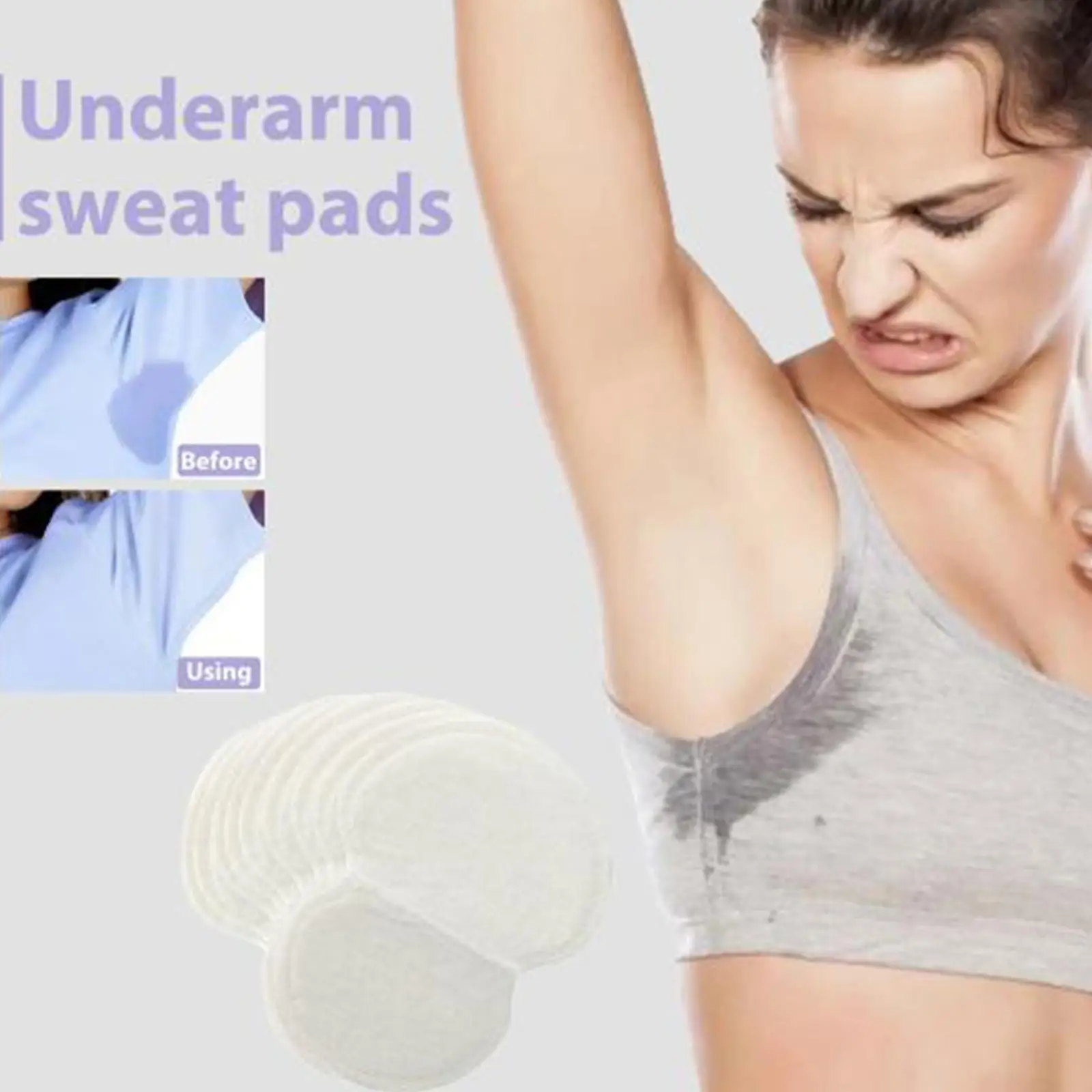 10pcs/set Summer Armpit Sweat Pads Underarm Deodorants Stickers Absorbing Disposable Anti Perspiration Patch