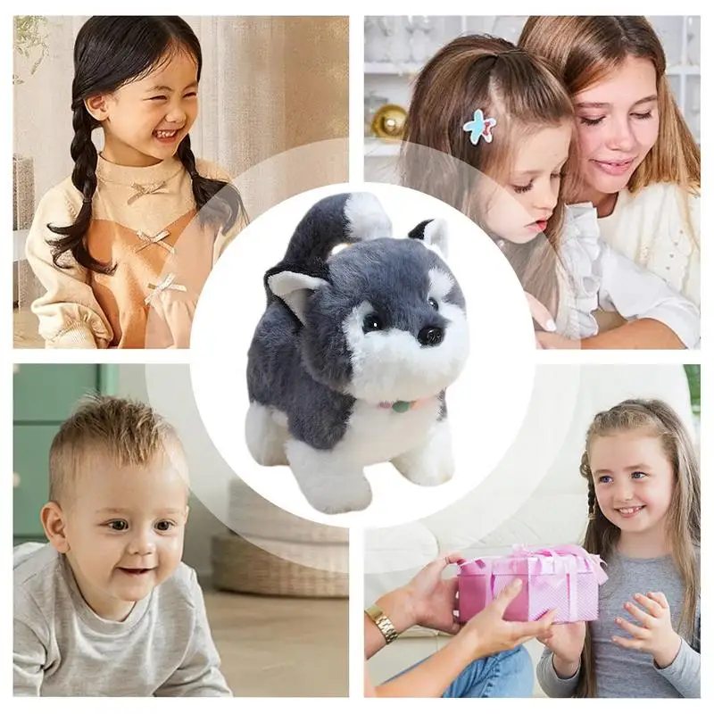 Realistic Stuffed Animal Dog Fun Interactive Dog Toys Plush Puppy Electronic Interactive Toys Fake Dog Toy Interactive Walking 5