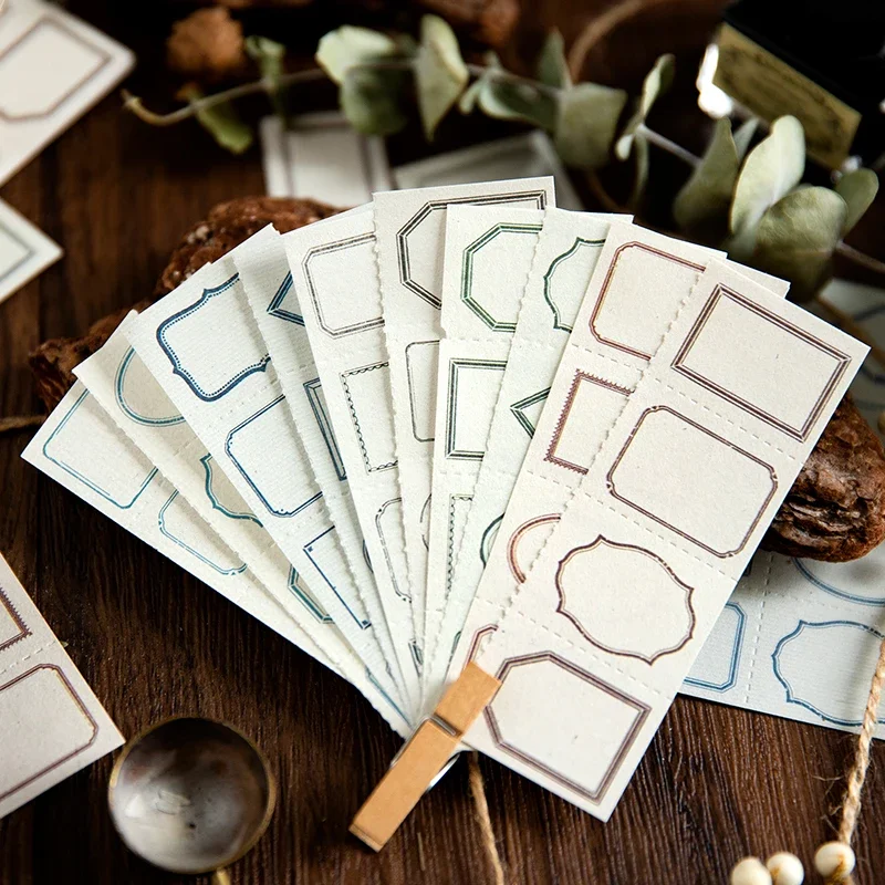 

50 pcs Memo simple literature and art label writing simple and easy to tear DIY material base paper Memo Pad 5 choices