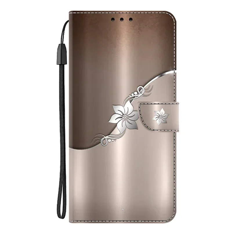 Elegant Leather Flip Wallet Phone Case with Magnetic Stand - Cute Design