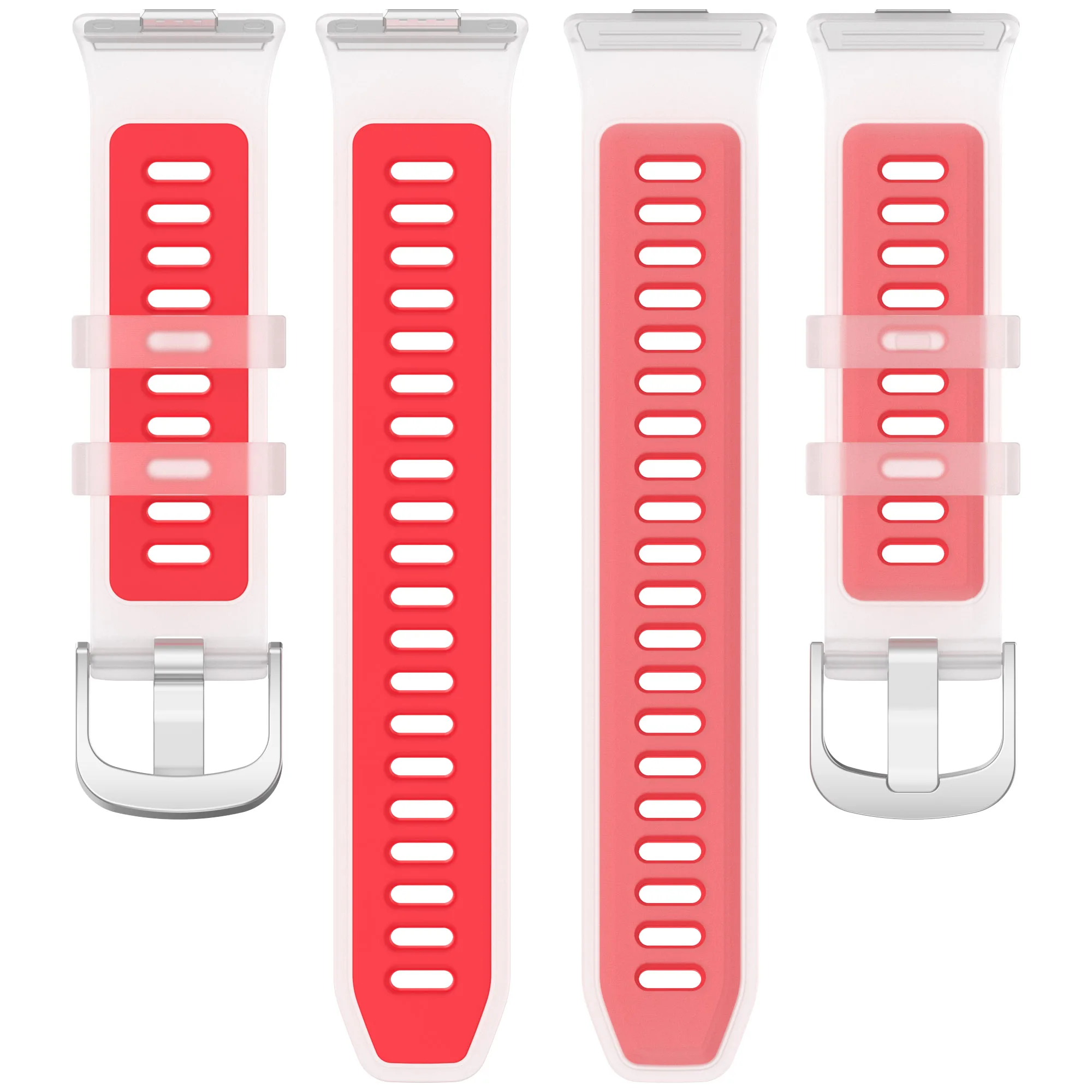 Breathable Two-Color Sport Silicone Bracelet Strap