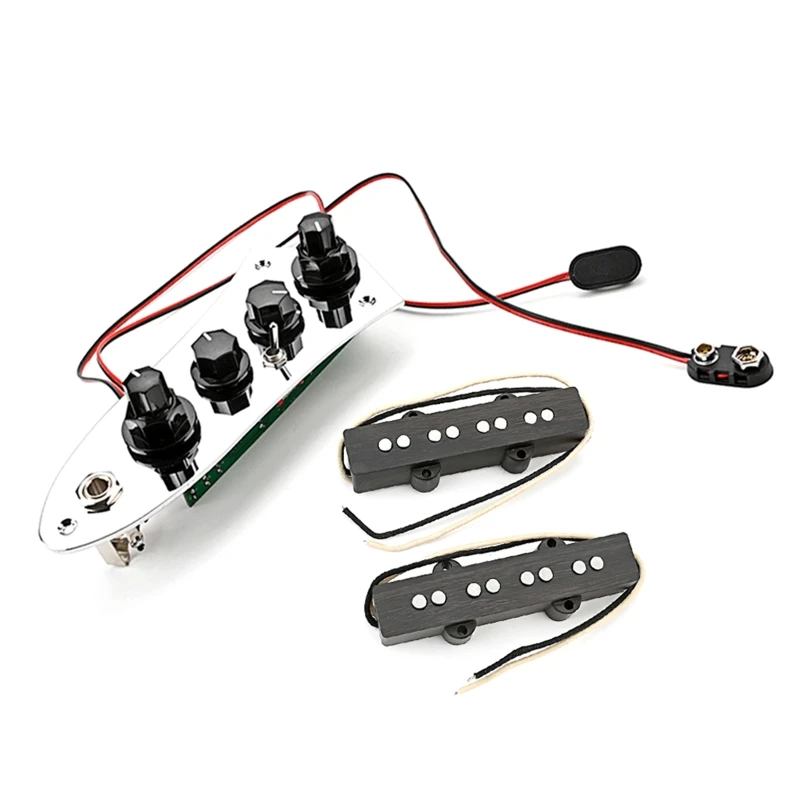 

Prewired Full Loaded Bass Control Plate Harness Knobs & Bass Pickup Neck TOP quality