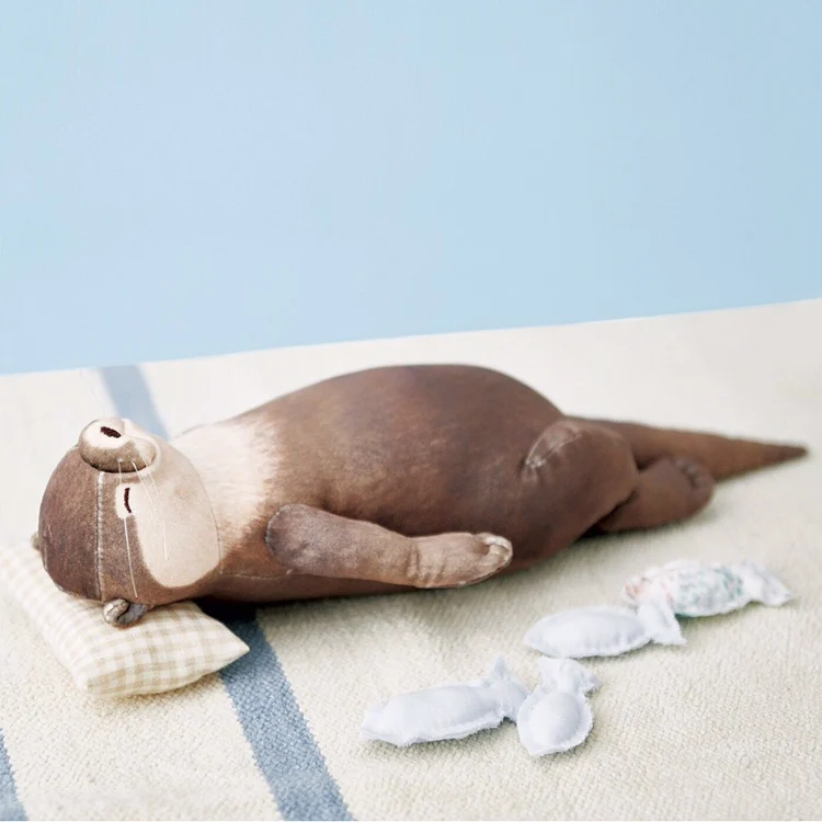 

Spot cute back otter bag can be used as wrist pad pen bag storage bag 0431