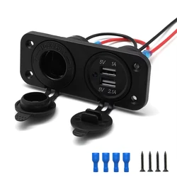 Dual USB Car Charger and Power Adapter (With wire A)