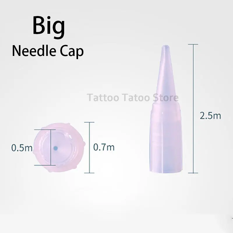100pcs 1RL Tattoo Caps Needle Tips for Permanent Makeup Tattoo Machine Traditional Needle Nozzle for Eyebrow Lip Machine