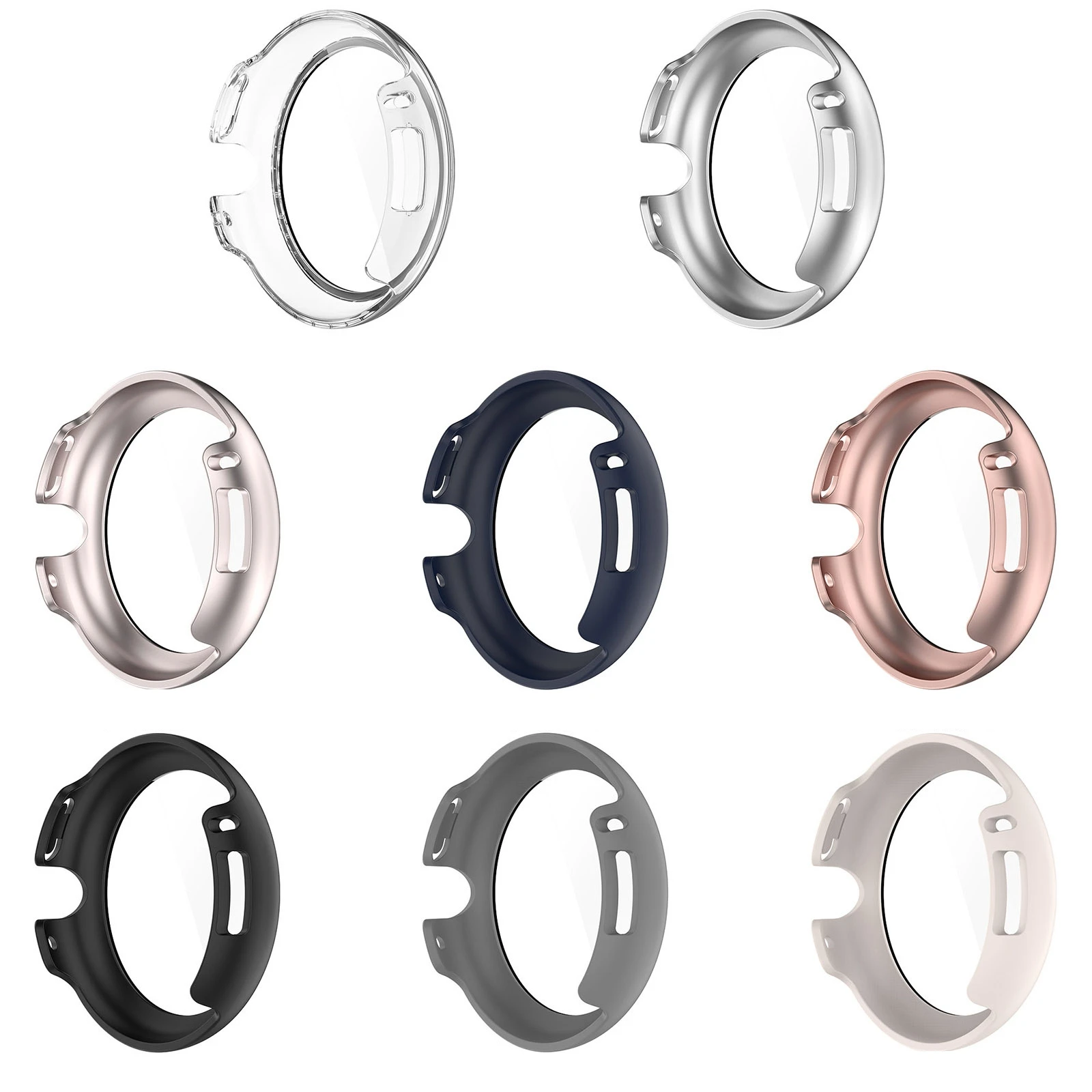 Google Pixel Watch 용 PC 유리 케이스 3 2 41MM 45MM 전체 스마트 시계 화면 보호기 범퍼 쉘 픽셀 시계 커버 액세서리