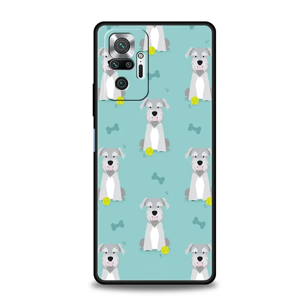 Cartoon Schnauzer Dog Soft TPU Phone Case