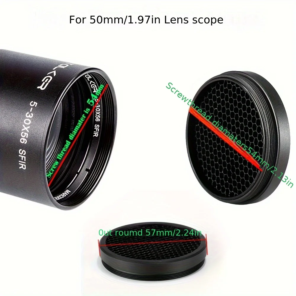 Marcool Air Gun KillFlash Ar15 44MM/50MM/56MM Hunting Equipment Optical Aim Sight Rifle Scope Sunshade Caps Honeycomb Mesh rifle scope mount