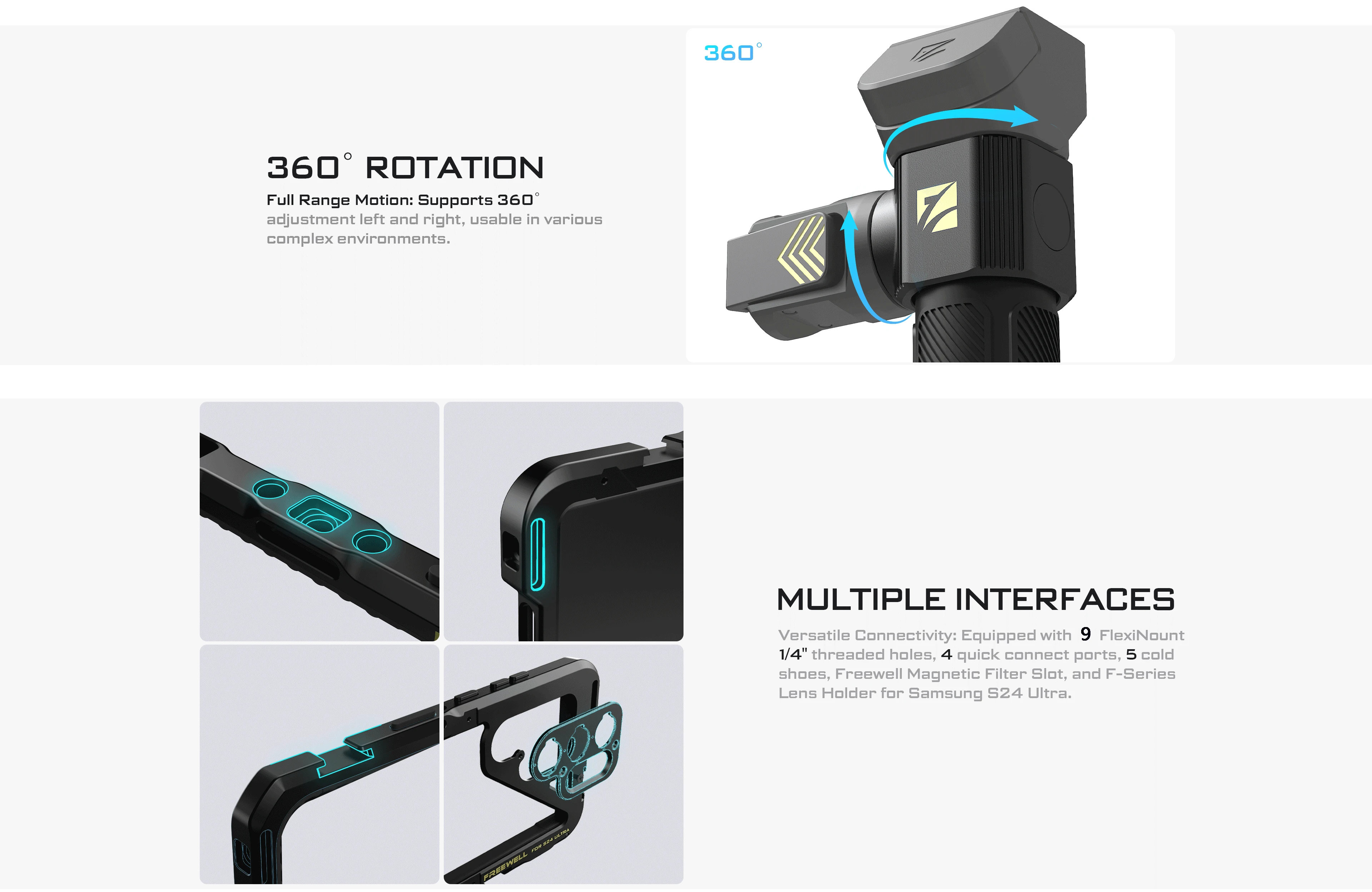 Freewell Multifunction Phone Protection Rig Cage Tripod and Monopod for Samsung