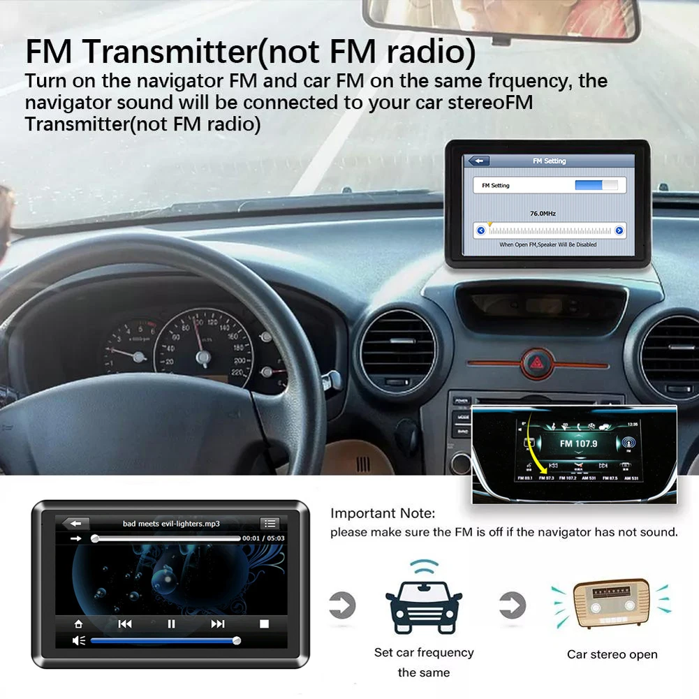  GPS ׺̼ HD ġ ũ, Sat Nav 256MB + 8G ޴ ׺, ̴ USB, TF, EU, AU, Ϲ,  溸, 5 ġ