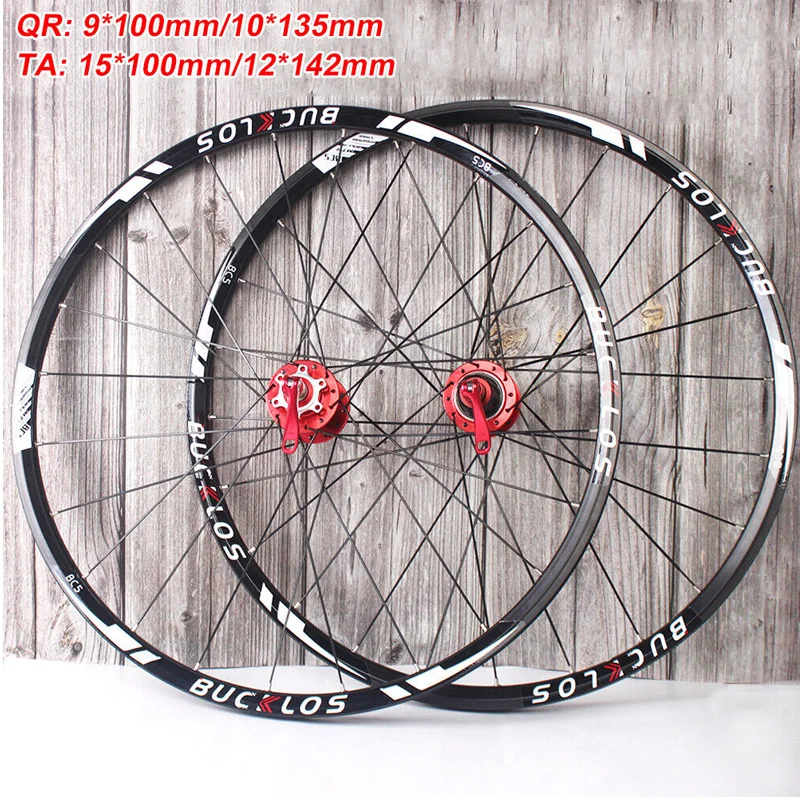 BUCKLOS 산악 자전거 휠셋, 산악 자전거 휠 림, 카본 허브, 135mm, 142mm, 148mm, 26 27.5, 29 ...