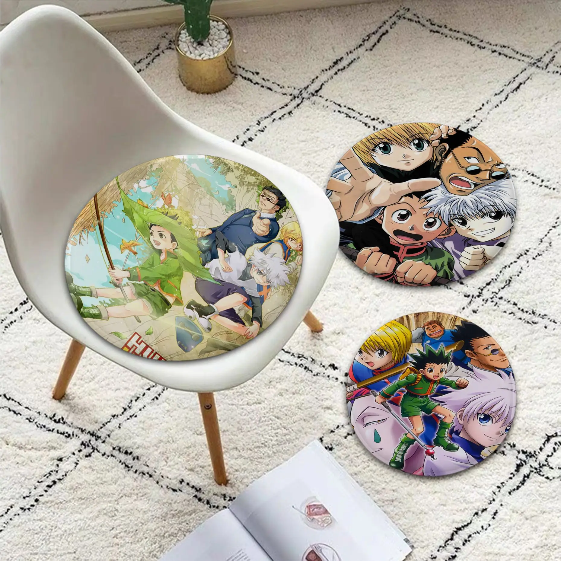 

HUNTER×HUNTER Nordic Printing Meditation Cushion Stool Pad Dining Chair Tatami Seat Cushion Anti-Slip Cushions Home Decor