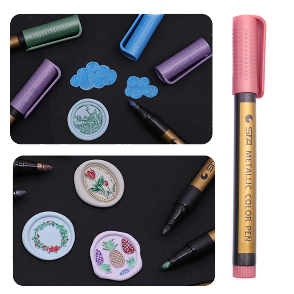 Wax Stamp Mark Pen DIY Envelope Sealing Wax Stamp Marker Pencil Invitation Decor Special Graffiti for Glass Plastic Stone Paper marker pen art pens