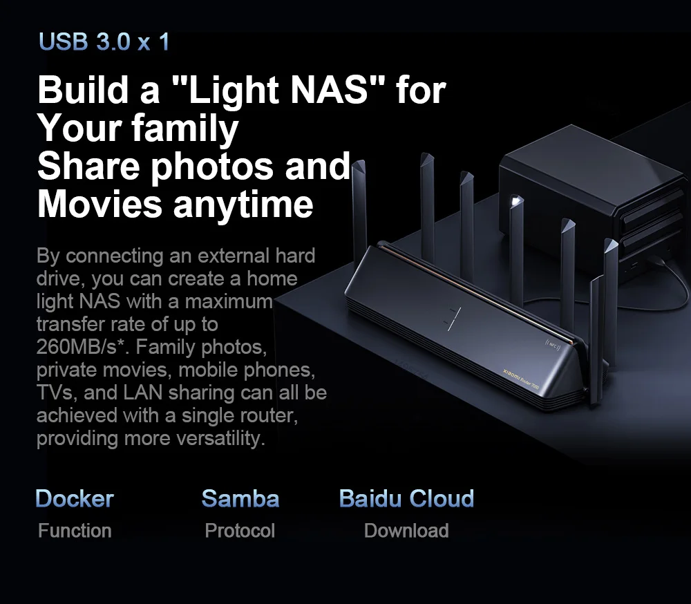 Xiaomi Mi WiFi Router 7000 Wireless Support Update WiFi6 WiFi7 7000M Max  Speed 4 2.5G Dual WAN/LAN Ports USB 3.0 NAS SAMBA MESH - AliExpress