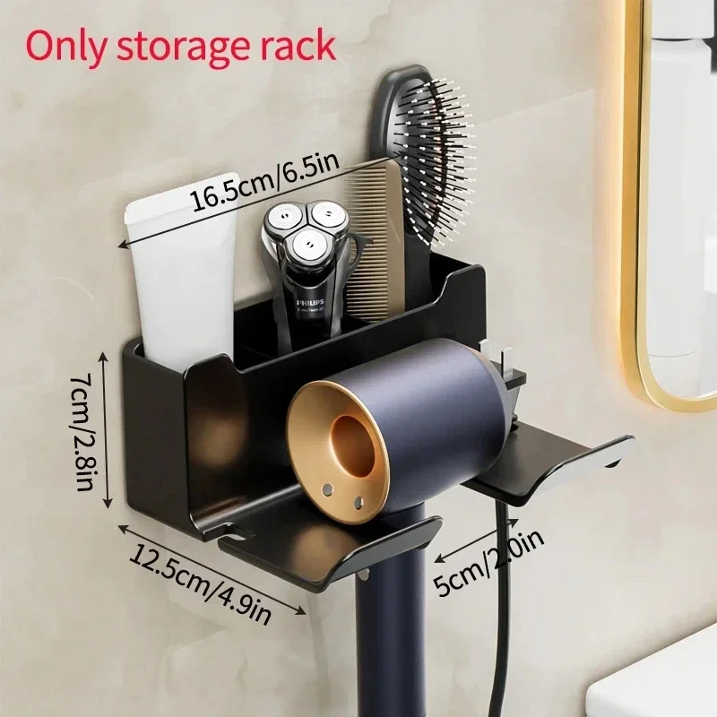 1 Pcs Hair Dryer Holder Wall Dryer Cradle Straightener Stand Hairdryer Organizer Box Plastic Hair Dryer Stand Bathroom Organizer 2