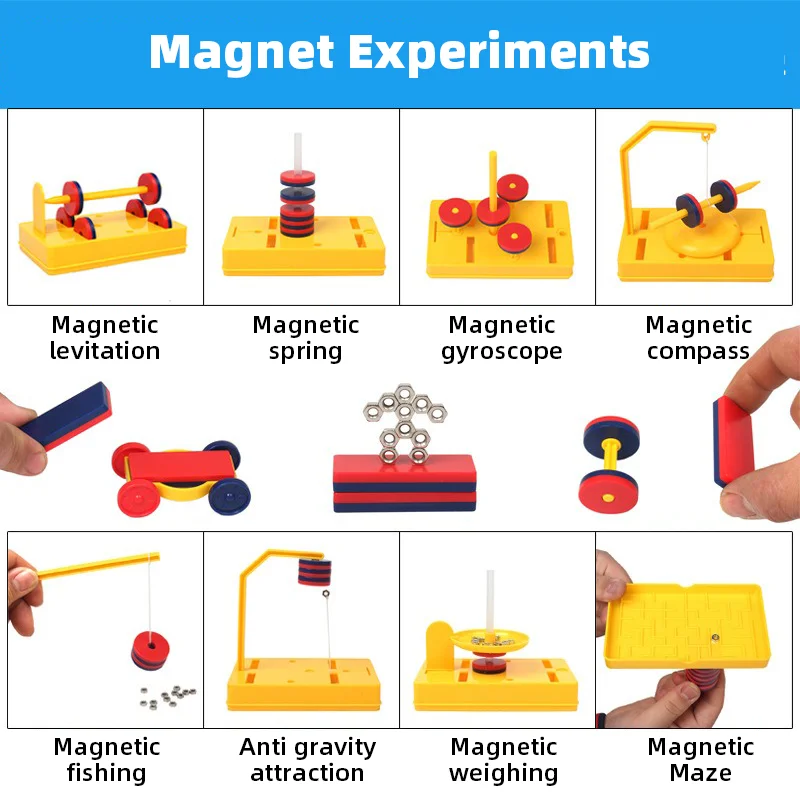 Children's Magnets Toy Magnetic Levitation Student Magnetic Experiment Kit Physics Teaching Aids Magnet Game Magnetism Science