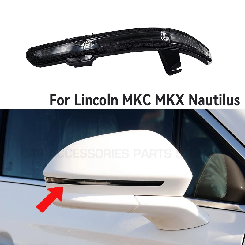 Auto LED Left Right Rear View Mirror Light Turn Signal Lamp For Lincoln
