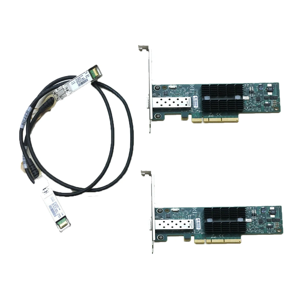

LOT OF 2 MNPA19-XTR 10GB Mellanox ConnectX-2 10Gbe 1m SFP+ Cable Network Card