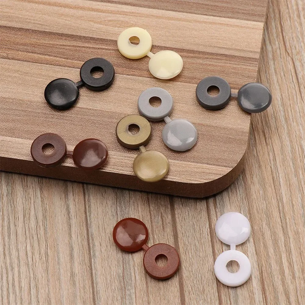 STONEGO 50PCS/Bag Practical Hinged Plastic Screw Fold Snap Protective Cap Button Nuts Cover Bolts Protect Furniture Decor
