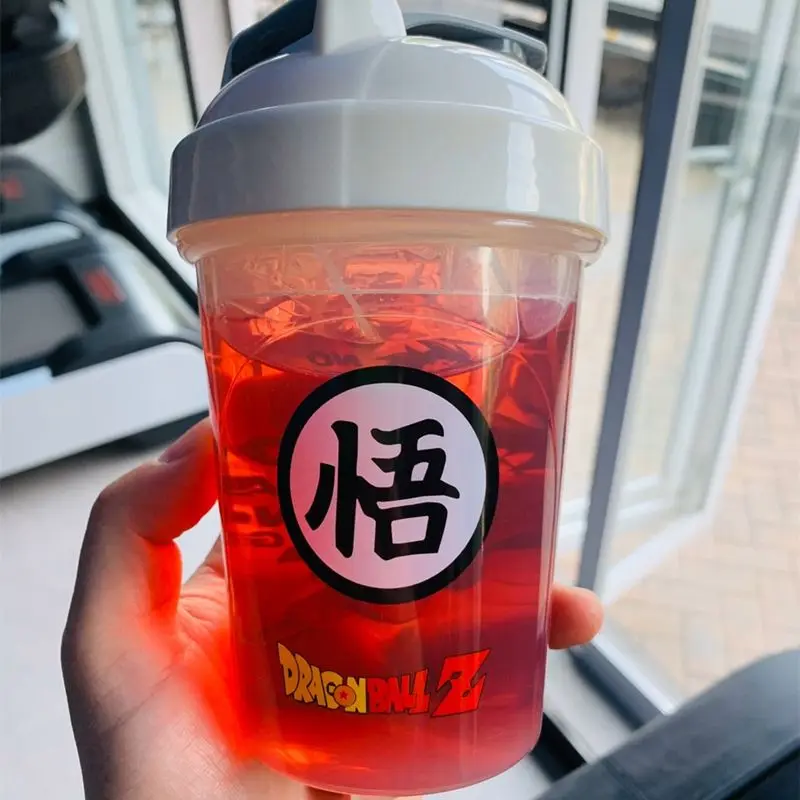 Dragon Ball Goku transparent sports fitness cup protein shake powder cup  stirring milkshake cup portable sports mug boys gifts - AliExpress
