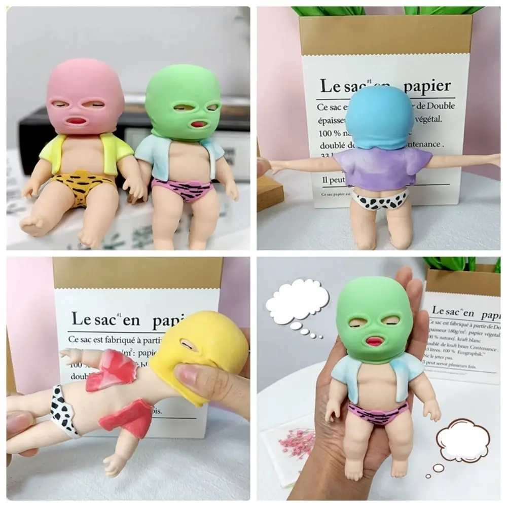 

Sensory Toy Masked Doll Squeeze Toy Silicone Fidget Toy Pinch Decompression Toy TPR 3D Cartoon Fidget Toy Funny Toys