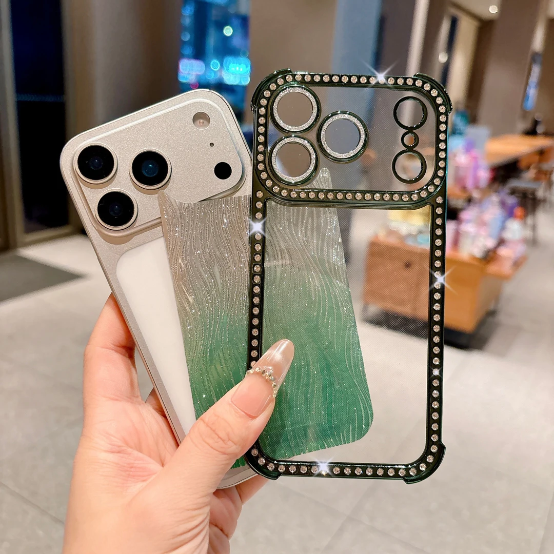 Luxury Gradient Glitter Shockproof Phone Case with Four-Corner Anti-Fall Protection and Camera Lens Guard