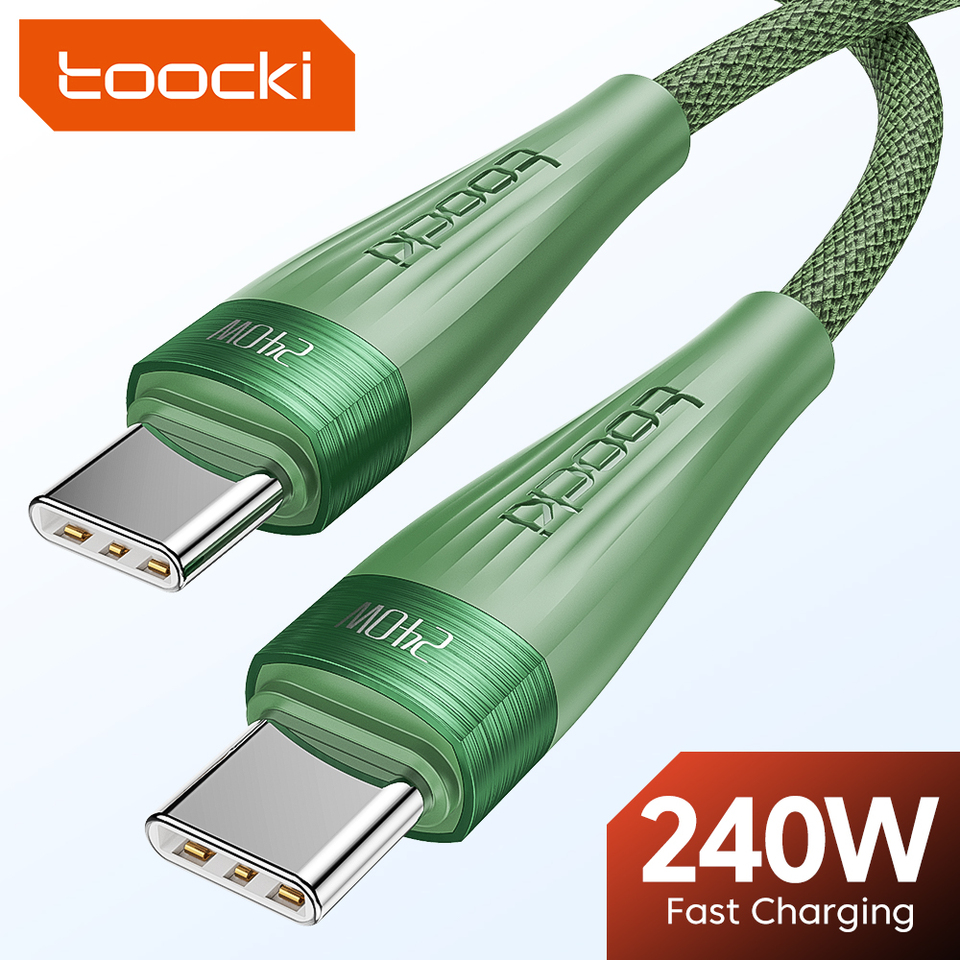 Toocki USB C to USB C Cable  240W 100W 60W  PD3.1 QC 4.0 Fast Charging Charger Wire For Realme Xiaomi Samsung Macbook Air iPad