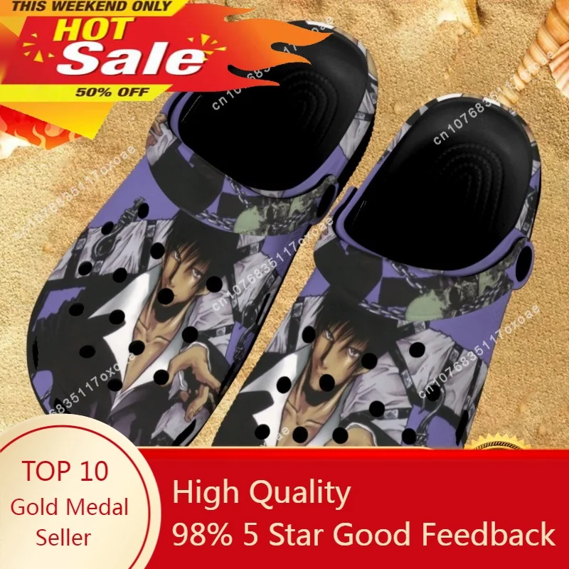 

Cartoon Anime Trigun Casual Women Slippers Summer Beach Soft Bottom Sandals Zapatos Breathable Ankle-Wrap Hole Shoes for Adult