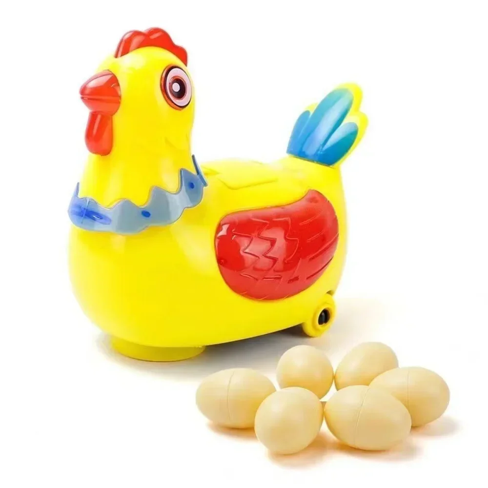 Novelty Chicken Laying Eggs Toy Music Animal The Magic Chicken with 3 Eggs Realistic Sound Singing Laying Puzzle Toys