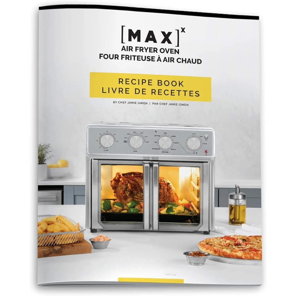 Air Fryer Oven, 26 Quart 9-in-1 Countertop Toaster Oven and Air Fryer Combo 7 Easy-to-Clean Accessories, 1700W, Stainless Steel 2