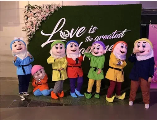 [Disney] Cosplay princess Snow White and 7 Dwarfs Mascot Cartoon character costume Advertising Costume Party animal carnival 3
