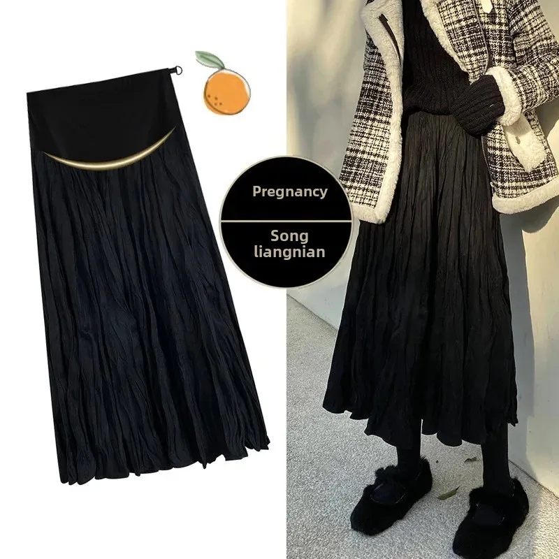 Fashionable Maternity Skirt Hot Sale Of The Season Autumn Winter New Korean Style Belly Support Half-length Skirt for Pregnant W