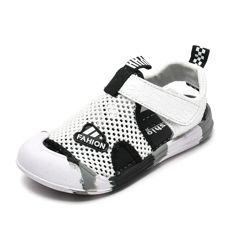 Children's boy sandals summer non-slip soft bottom genuine leather boys shoes
