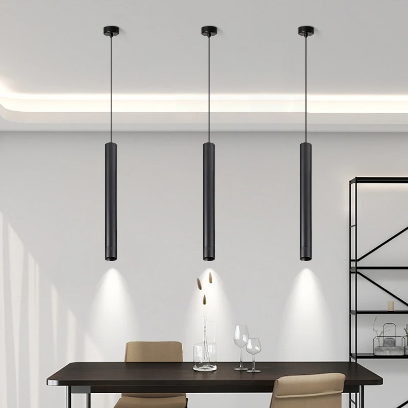 LED Track Light Spot Lights COB Rail Lamp 220V 110V 5W LED Ceiling Pendant Lights Clothing Shop Bar Hanging Decor Lighting 3