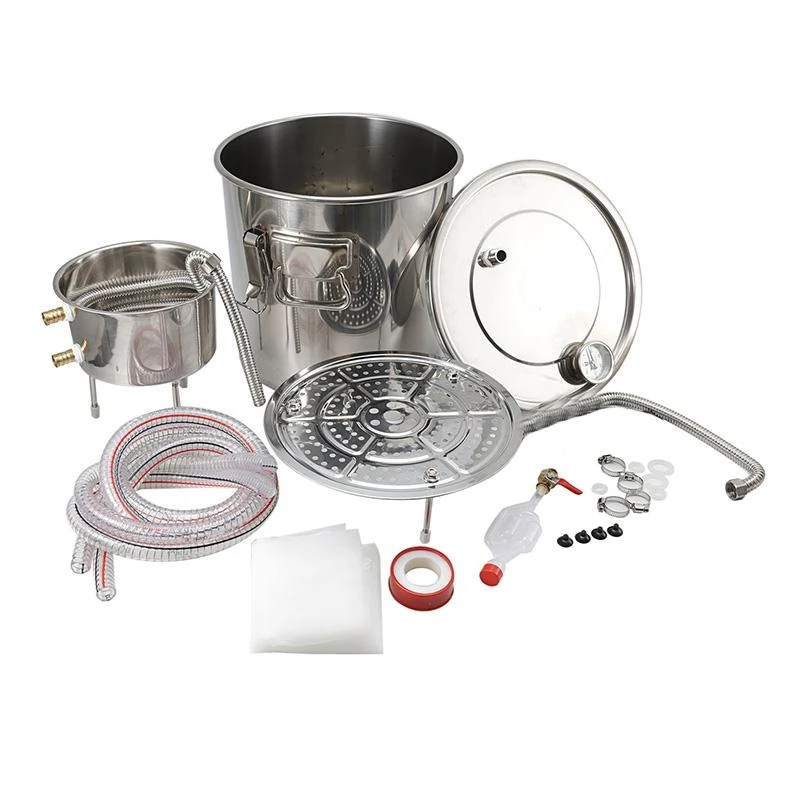 22L Alcohol Brewing Distiller DIY Moonshine Apparatus Still Whisky Beer Brandy Home Brew Water Wine Essential Oil Brewing Kit