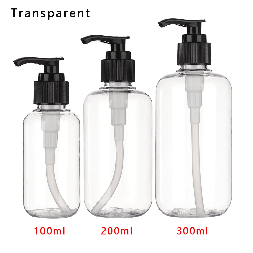 Bathroom Portable Soap Dispensers Lotion Shampoo Shower Gel Soap Empty Bath Pump Bottle 100ml 200ml 300ml Travel Containers