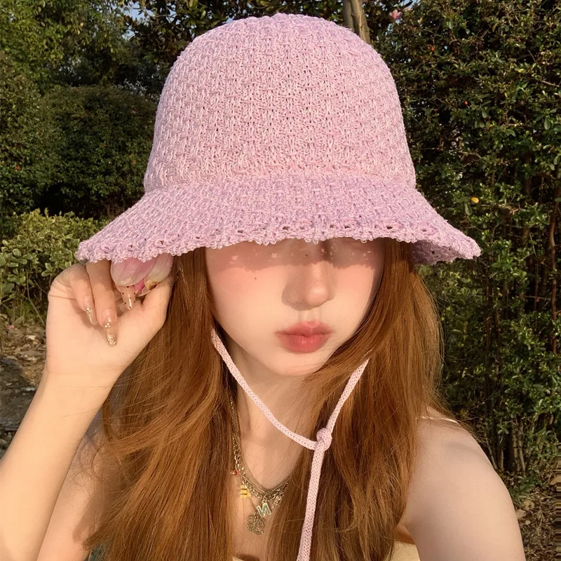 

Японские бриллиантовые кепки для женщин, маленькие весенне-летние дорожные солнцезащитные модные Универсальные пустотелые Панамы