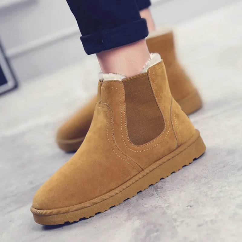 

Winter Pop high-top Snow Boots men's Warm Cotton Shoes women's Plus Velvet Shoes Lovers Snow Boots Women Boots Shoes For Men
