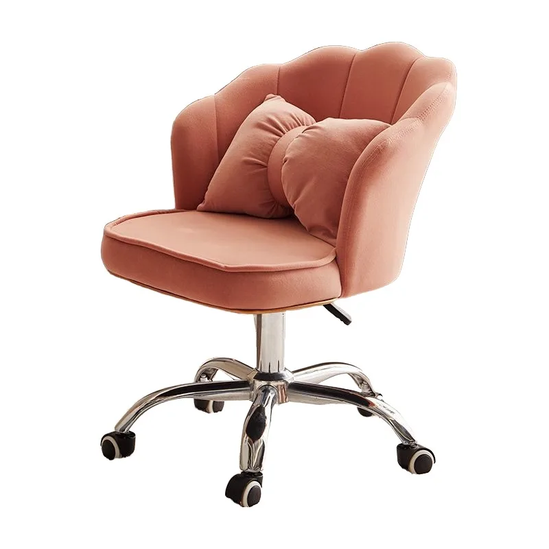 등받이 게임용 의자 책상 롤링 세면대 드레서, 핑크 침실 미용실, Sedie Da Soggiorno 가정용 가구 