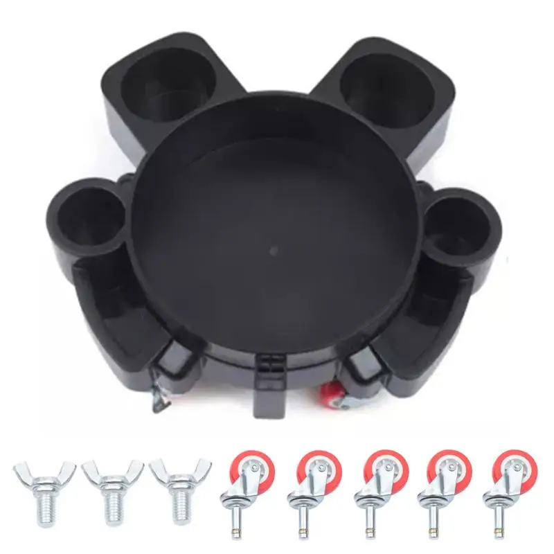 Car Bucket Roller 5 Wheels Multifunctional Removable Bucket Mover Heavy Duty Car Washing Tools Easy Push Trolley With