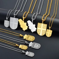 Anniyoc Republika Srbija carte drapeau pendentif colliers pour femmes hommes serbie bijoux serbe # 322701 3
