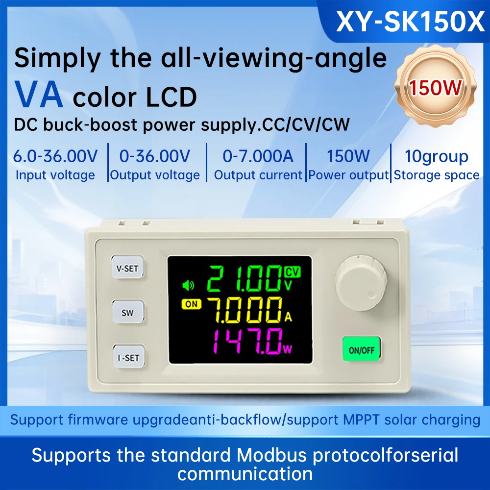 SK150X CNC Step-up/dowm Power Module DC 6.0~36V To 0~36V 7A 150W Adjustable Voltage Regulator Support MPPT Solar Charge
