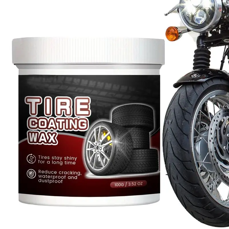 100g Tire Coating Wax Car Fast-Acting Cleaning Supplies Waterproof Dust Remover Cleaning Wax For Cars Auto Motorcycles Trucks car tire coating wax universal tire retreading cleaning cream waterproof coating agent auto tire cleaner paste car accessorie