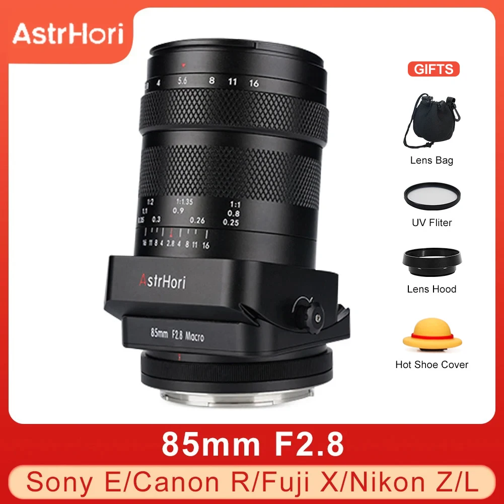 Astrhori 85Mm F2.8 Full Frame Macro Tilt-Shift Obiettivo Manuale Per Sony E Nikon Z Fuji X Canon R Rf Eosr Leica L Sigma L A7Miii Xt30