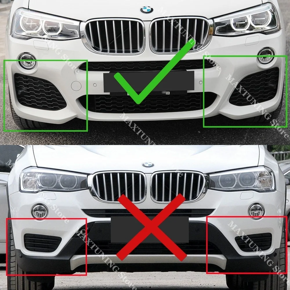 앞 범퍼 흡기 스플리터 트림 자동 에어 벤트 그릴 스포일러 BMW X3 F25 X4 F26 LCI M 스포츠 xDrive20i 28i 30d 35i 2014-2017