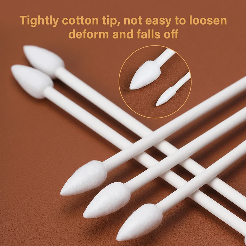 WUTA 25pcs Cotton Swabs Sponge Stick Double Pointed Cotton Buds Dying Leather Edge Finish DIY Painting Apply Glue Craft Tool leather craft tools leather craft tool