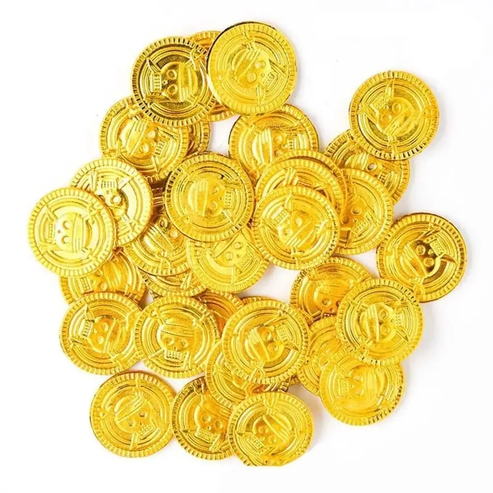 

Pirate Party Plastic Pirate Gold Coin Kids Birthday Party Decoration Fake Gold Treasure Party Supplies Gift Kids Favor