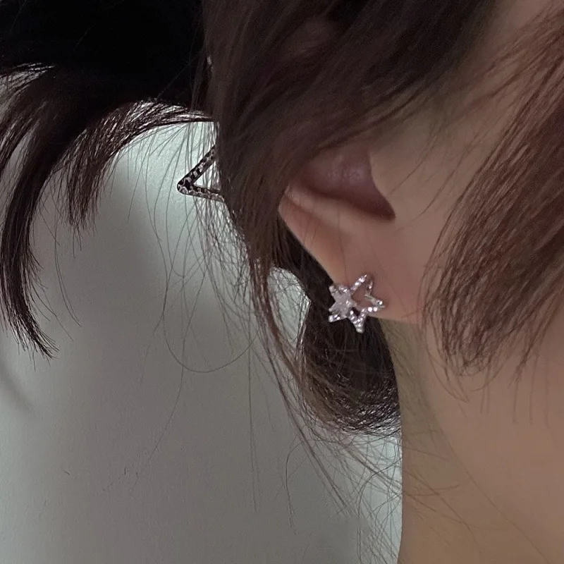 [PRIMAUTE] TWICEダヒョン着用☆Z BEAM RING Earrings New Kpop Fashion Real 925 Silver Twice the feels Dahyun Hoop